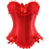 Plus Size Corset Top for Women Bustier Lace up Gothic Burlesque Costume