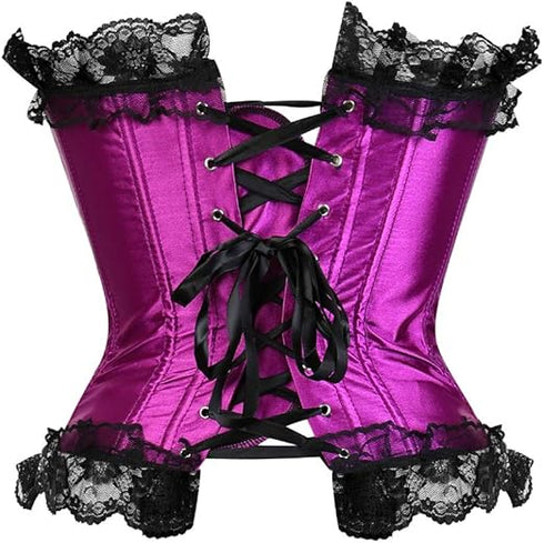 Plus Size Corsets for Women Floral Overbust Corset Top Bustier