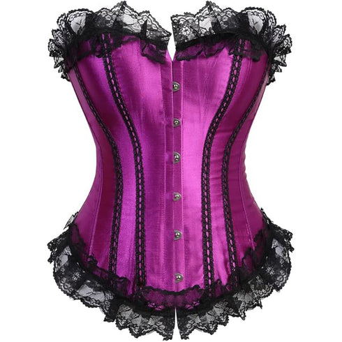 Plus Size Corsets for Women Floral Overbust Corset Top Bustier