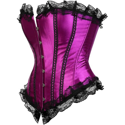 Plus Size Corsets for Women Floral Overbust Corset Top Bustier