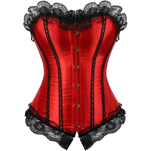 Plus Size Corsets for Women Floral Overbust Corset Top Bustier