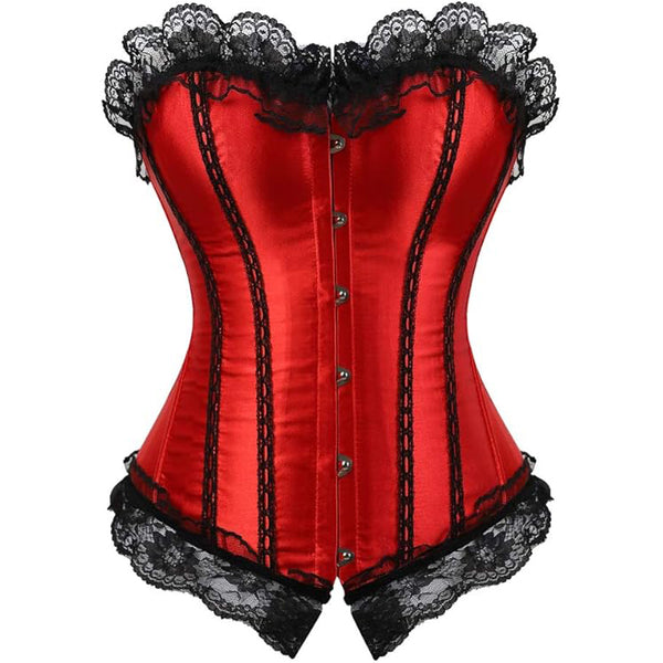Plus Size Corsets for Women Floral Overbust Corset Top Bustier