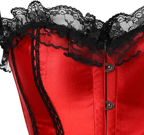 Plus Size Corsets for Women Floral Overbust Corset Top Bustier