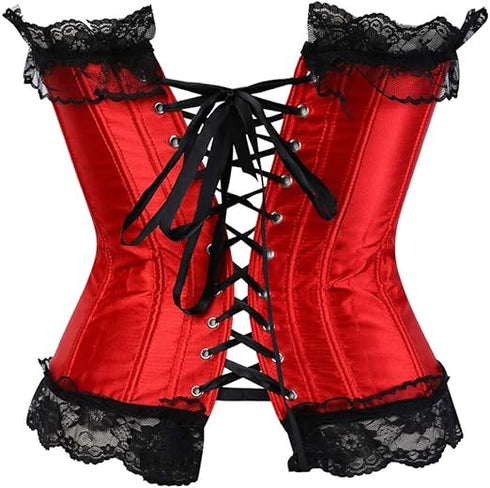Plus Size Corsets for Women Floral Overbust Corset Top Bustier