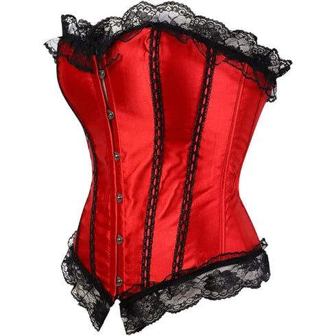 Plus Size Corsets for Women Floral Overbust Corset Top Bustier