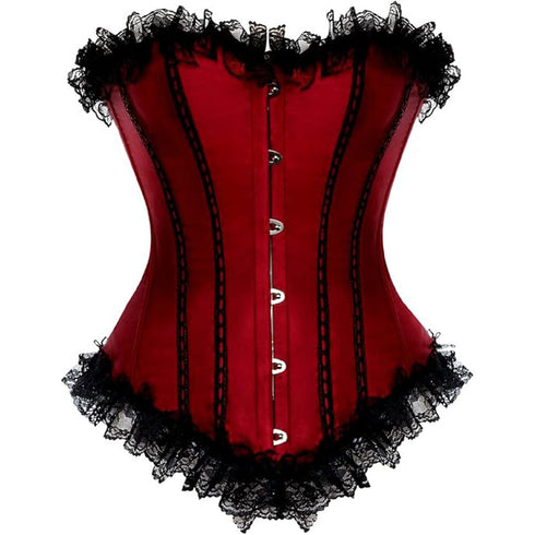Plus Size Corsets for Women Floral Overbust Corset Top Bustier