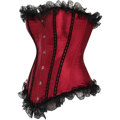Plus Size Corsets for Women Floral Overbust Corset Top Bustier