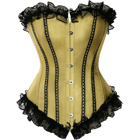 Plus Size Corsets for Women Floral Overbust Corset Top Bustier