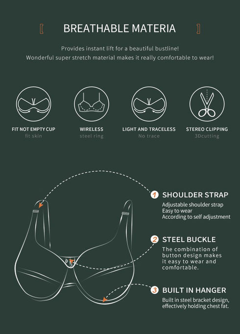 Plus Size Fashion Deep Cup Plus Size Bra Big Breast Of Women Sexy Bra