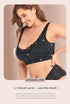Plus Size Front Closure Bras for Women Wireless Cross Compression Abs Back Support Bra