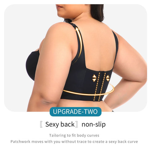 Plus Size Push Up Bras with Back Fat Coverage Seamless T-Shirt Bra 34B to 46D