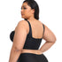 Plus Size Push Up Bras with Back Fat Coverage Seamless T-Shirt Bra 34B to 46D