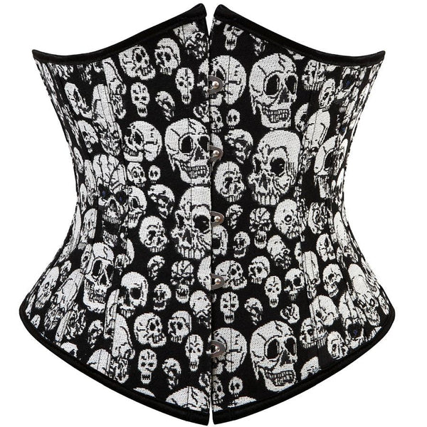 Plus Size Underbust Retro Skull Steampunk Corsets for Women