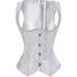 Renaissance Brocade Flower Cupless Waist Trainer Underbust Corset