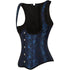 Renaissance Brocade Flower Cupless Waist Trainer Underbust Corset