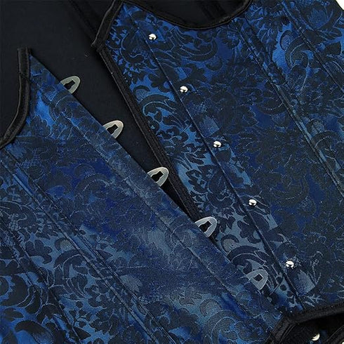 Renaissance Brocade Flower Cupless Waist Trainer Underbust Corset