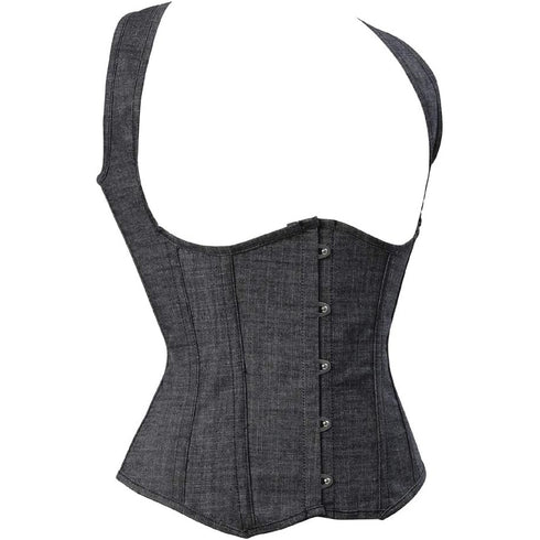 Renaissance Brocade Flower Cupless Waist Trainer Underbust Corset