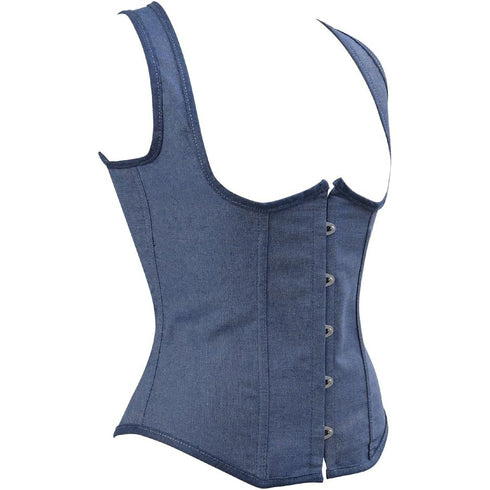 Renaissance Brocade Flower Cupless Waist Trainer Underbust Corset