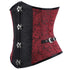 Renaissance Ivory Brown Steel Boned Steampunk Buckles Corset