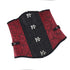 Renaissance Ivory Brown Steel Boned Steampunk Buckles Corset