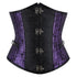 Renaissance Ivory Brown Steel Boned Steampunk Buckles Corset