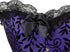 Satin Lace Trim Strapless Bustier Overbust Corset