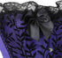 Satin Lace Trim Strapless Bustier Overbust Corset