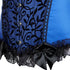 Satin Lace Trim Strapless Bustier Overbust Corset