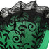 Satin Lace Trim Strapless Bustier Overbust Corset