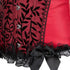 Satin Lace Trim Strapless Bustier Overbust Corset