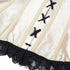 Satin Lace Trim Strapless Bustier Overbust Corset