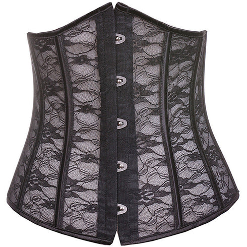 Seethrough Lace Mesh Bridal Wedding Underbust Corset
