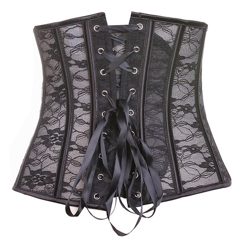 Seethrough Lace Mesh Bridal Wedding Underbust Corset