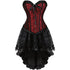 Steampunk Corsets Skirt Burlesque Halloween Costume Set