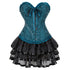 Steampunk Gothic Corset Skirt Burlesque Dress Costume Set