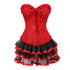Steampunk Gothic Corset Skirt Burlesque Dress Costume Set