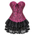 Steampunk Gothic Corset Skirt Burlesque Dress Costume Set