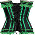Stripe Bowknot Satin Lace Trim Bodice Overbust Corset