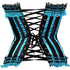 Stripe Bowknot Satin Lace Trim Bodice Overbust Corset