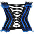 Stripe Bowknot Satin Lace Trim Bodice Overbust Corset