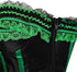 Stripe Bowknot Satin Lace Trim Bodice Overbust Corset