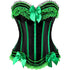 Stripe Bowknot Satin Lace Trim Bodice Overbust Corset