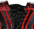 Stripe Bowknot Satin Lace Trim Bodice Overbust Corset
