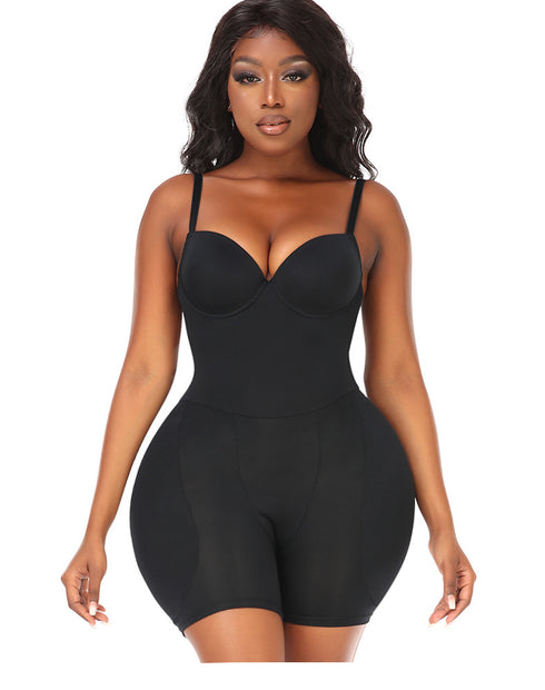 V Neck Bodysuit for Women Tummy Control Body Shaper Slimming Jumpsuit Built in Bra