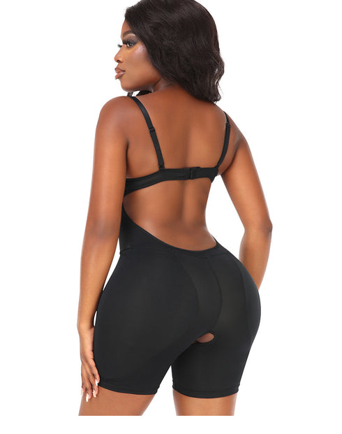 V Neck Bodysuit for Women Tummy Control Body Shaper Slimming Jumpsuit Built in Bra