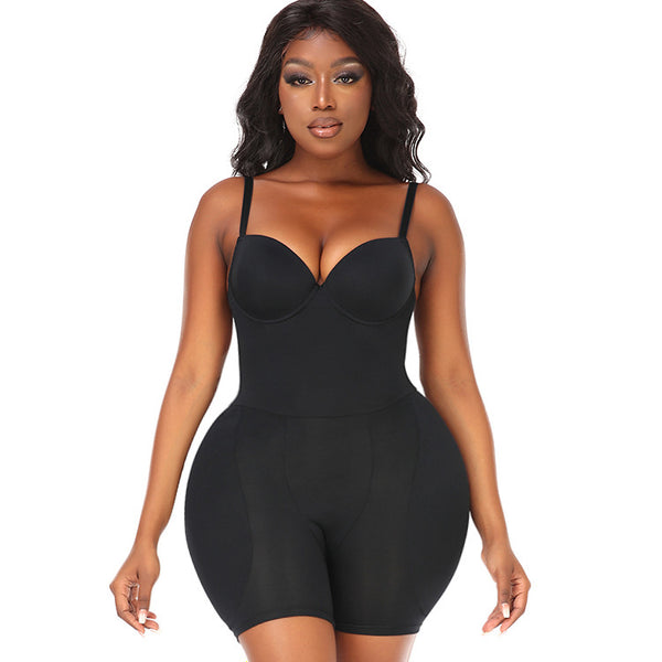 V Neck Bodysuit for Women Tummy Control Body Shaper Slimming Jumpsuit Built in Bra