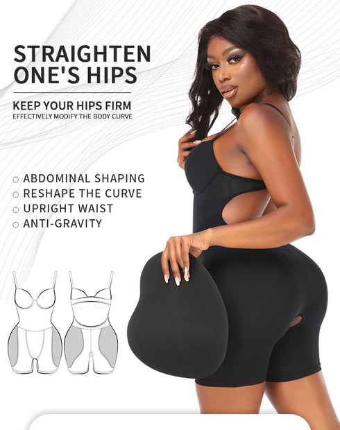 V Neck Bodysuit for Women Tummy Control Body Shaper Slimming Jumpsuit Built in Bra