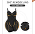 V Neck Bodysuit for Women Tummy Control Body Shaper Slimming Jumpsuit Built in Bra