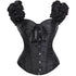 Victorian Classic Decent princess Embroidery Overbust Corset With Pleated Sleeves