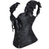 Victorian Classic Decent princess Embroidery Overbust Corset With Pleated Sleeves